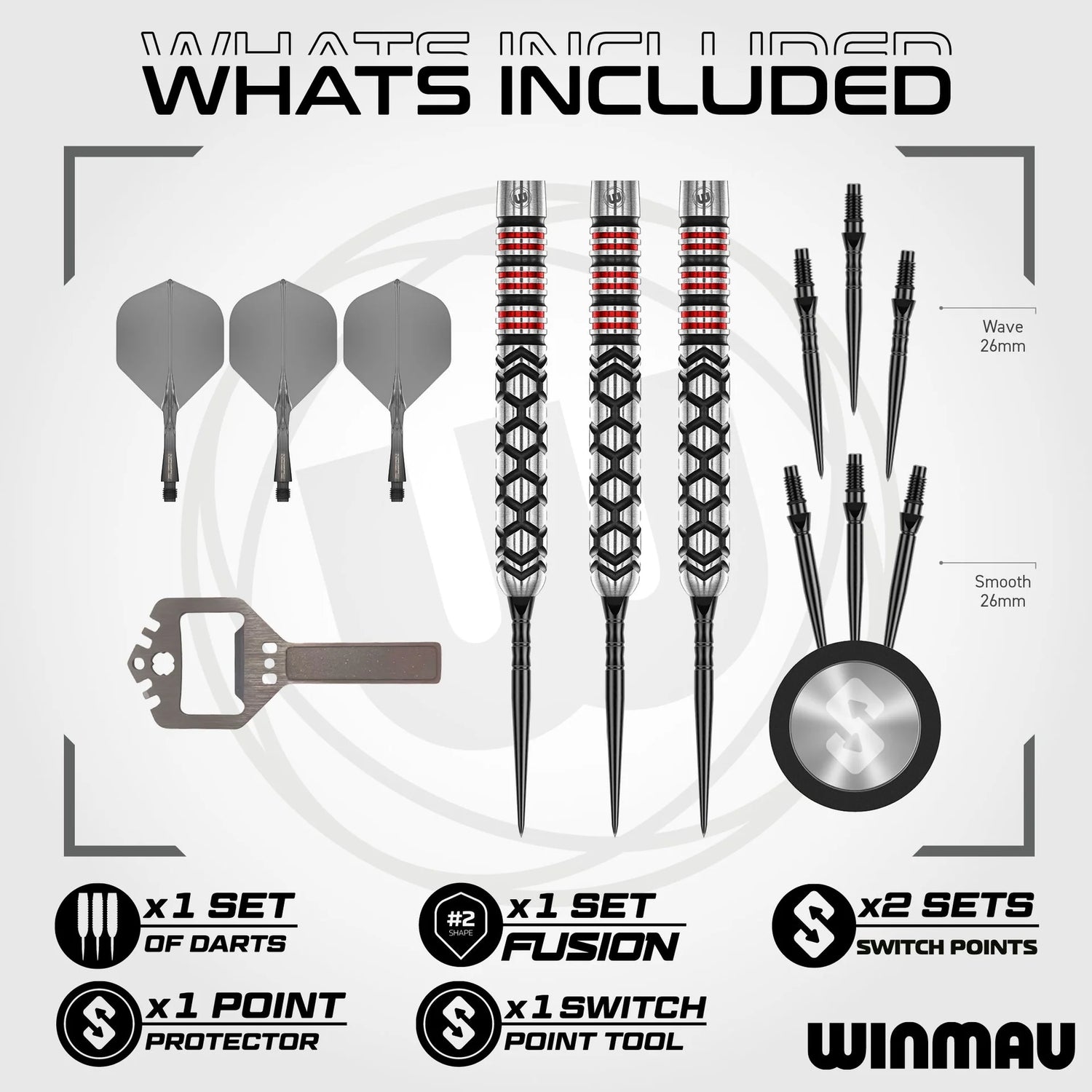 Winmau Fornax Switch Point Parallel 22g 90% Tungsten