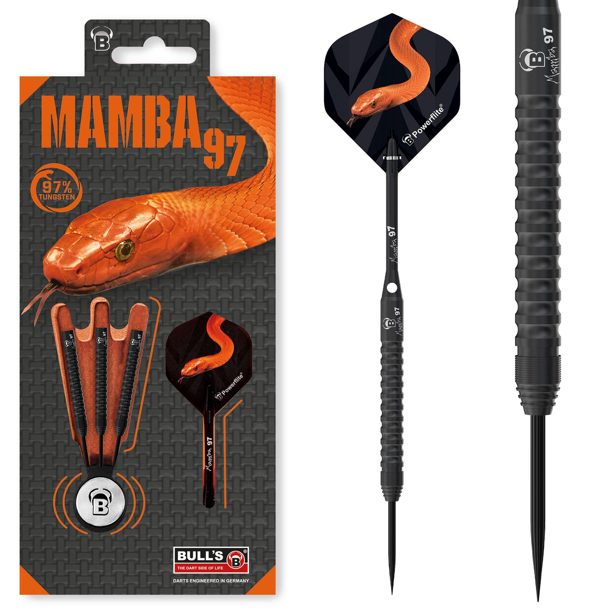 Bull's Mamba 97 M3 97 % tungsten-tikat – 21 g