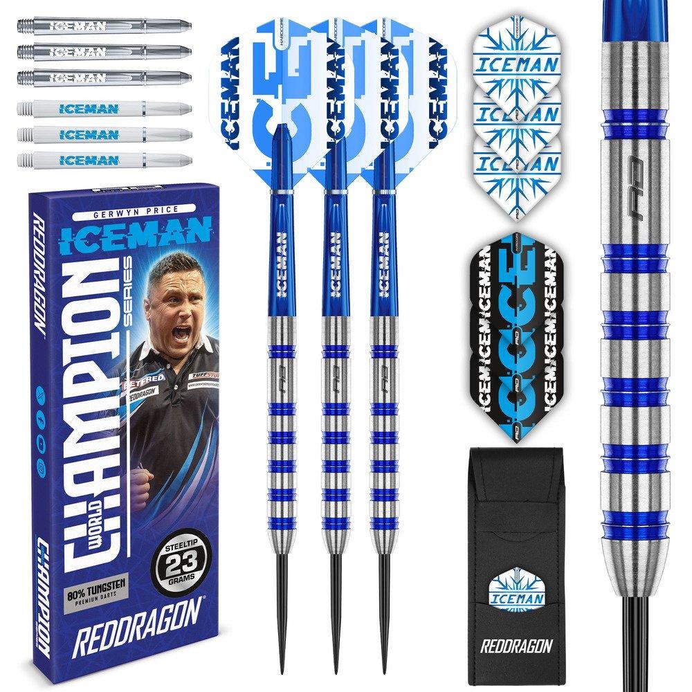 Red Dragon Gerwyn Price Iceman Cool Blue Series 80 % – darts-tikat 23 g