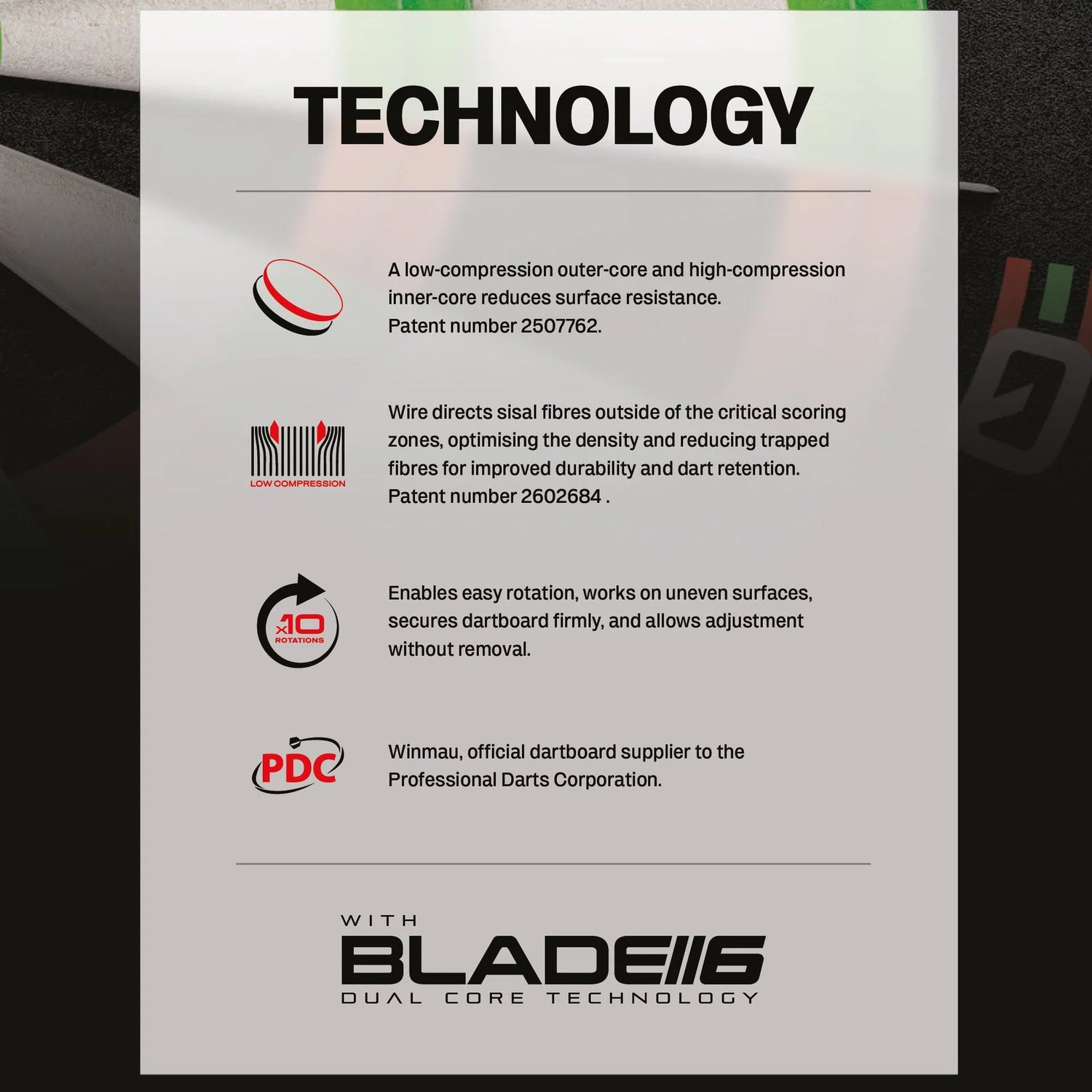 Winmau Blade 6 dartboard