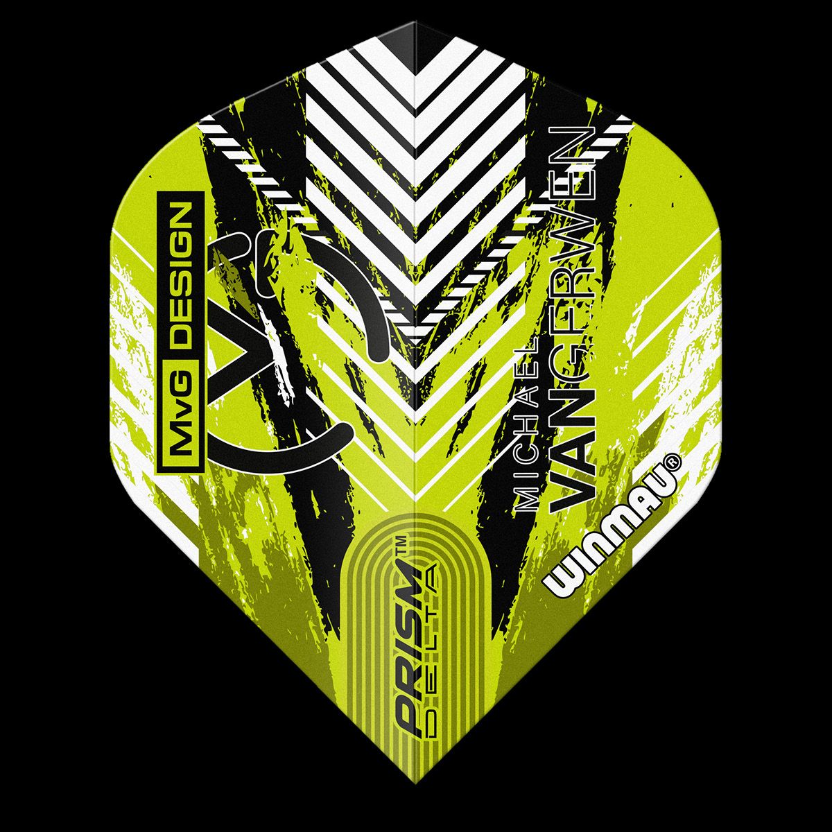 Winmau Prism Delta MvG Green & Black Chevron