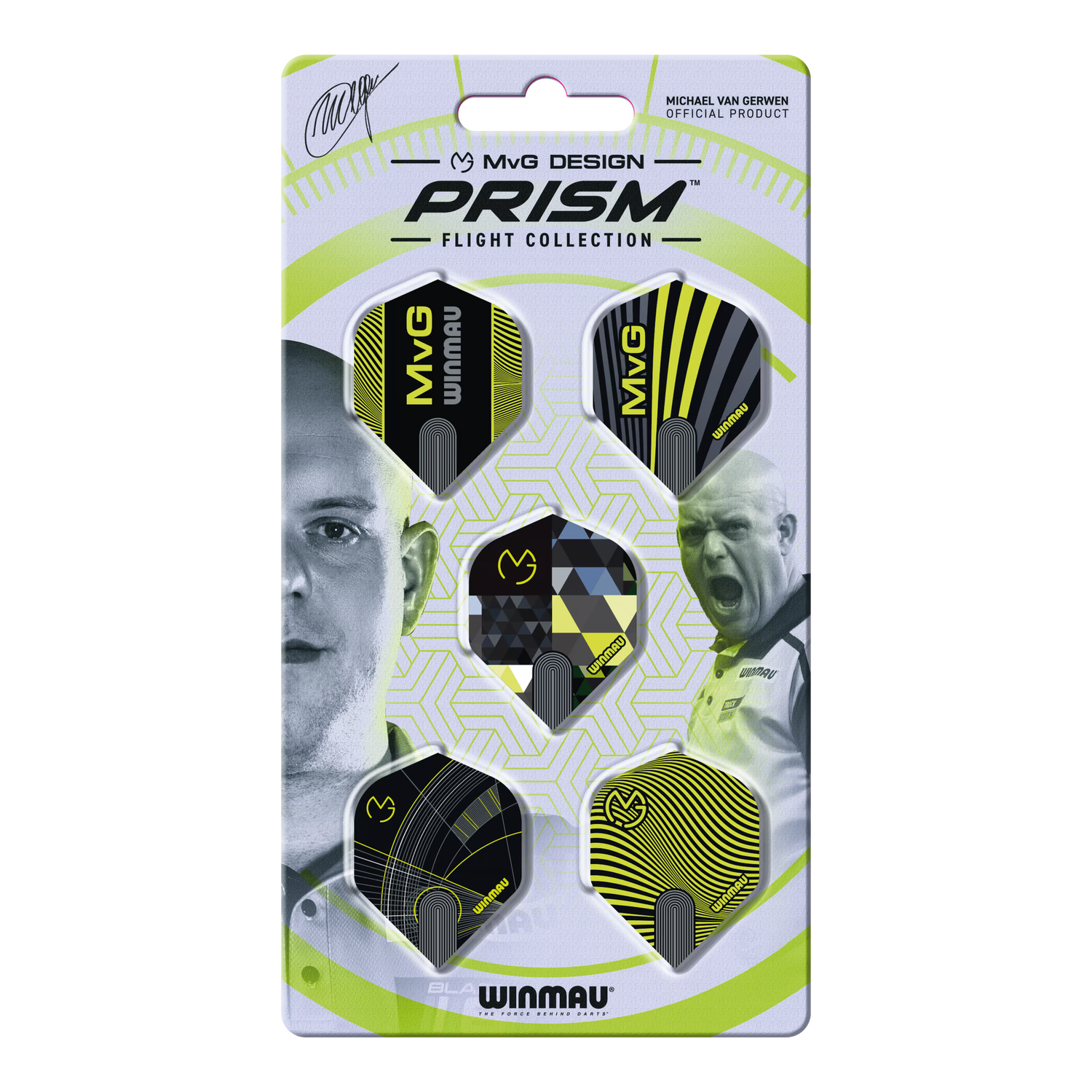 Winmau Michael Van Gerwen MvG Design feather set