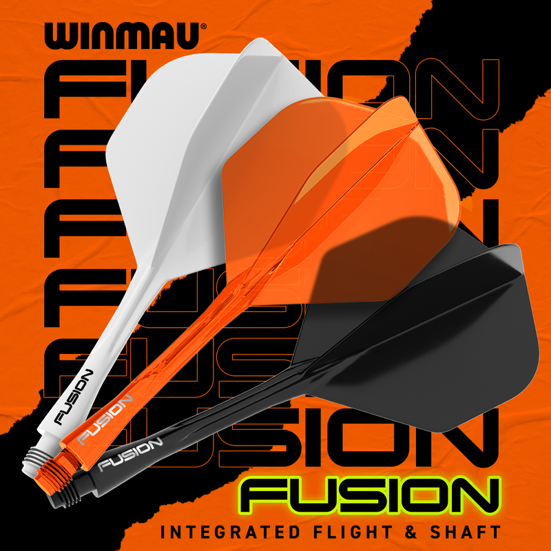Winmau Fusion Short kirkas oranssi  - integroitu varsi ja sulka