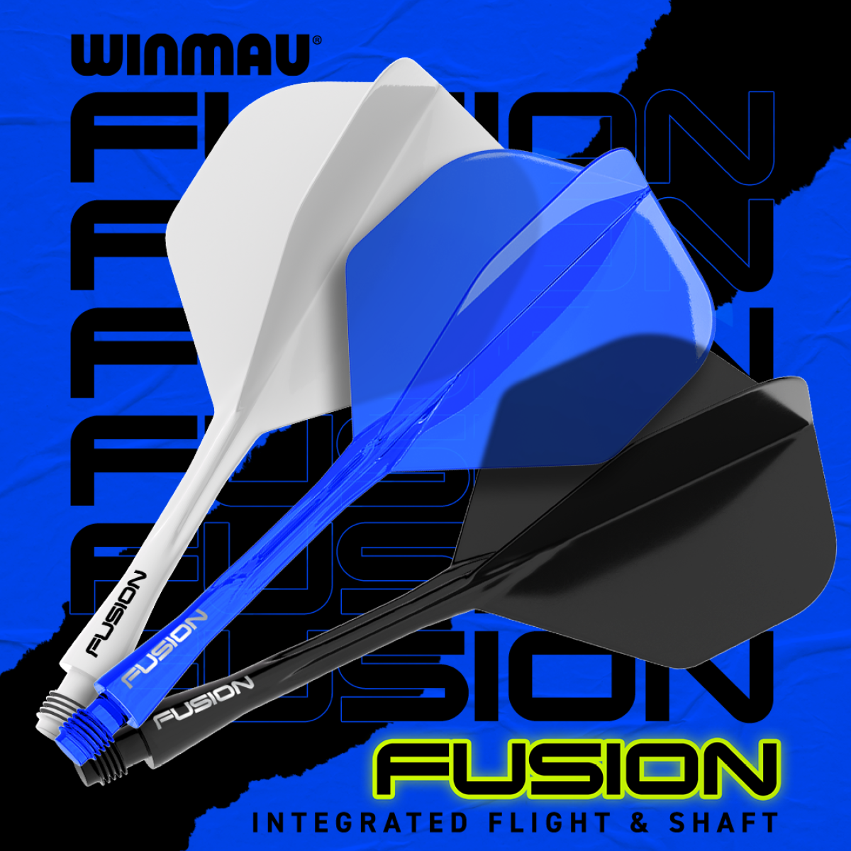 Winmau Fusion Short sininen - integroitu varsi ja sulka