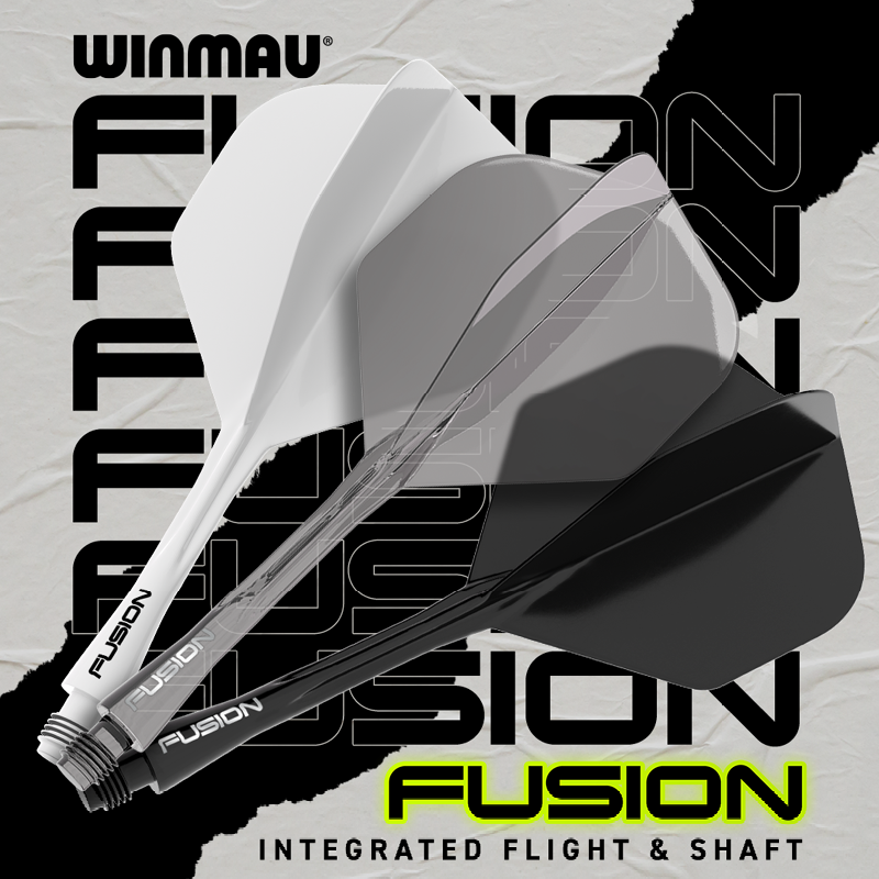 Winmau Fusion Short musta - integroitu varsi ja sulka