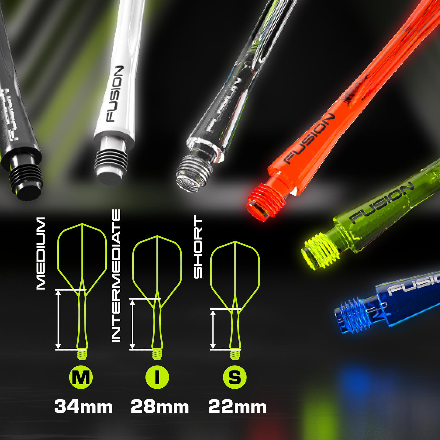 Winmau Fusion Intermediate punainen - integroitu varsi ja sulka