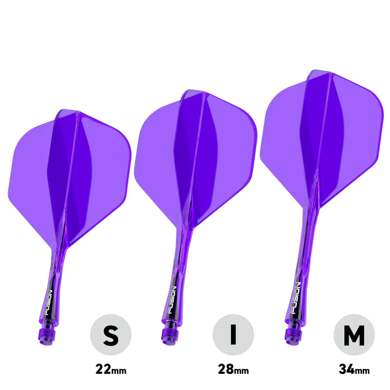 Winmau Fusion Medium violetti - integroitu varsi ja sulka