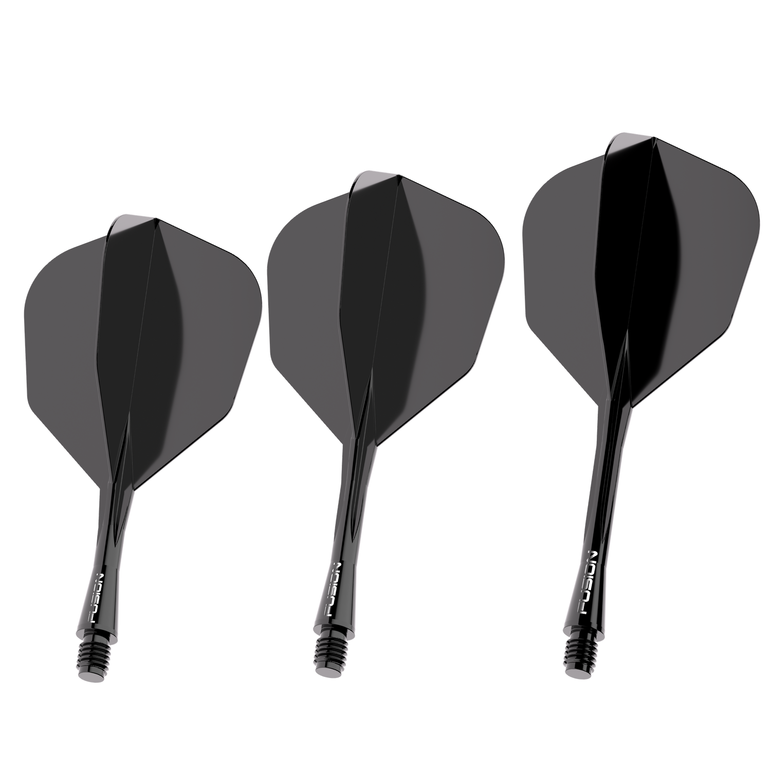Winmau Fusion Shape 6 Medium musta - integroitu varsi ja sulka