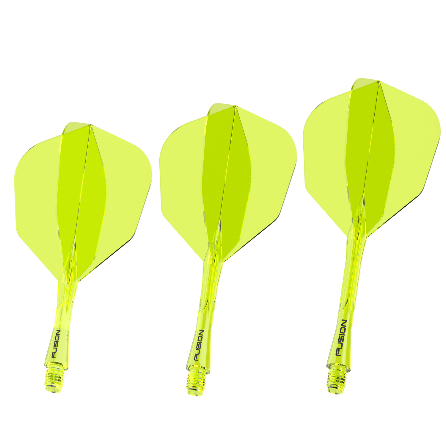 Winmau Fusion Shape 6 Medium keltainen - integroitu varsi ja sulka