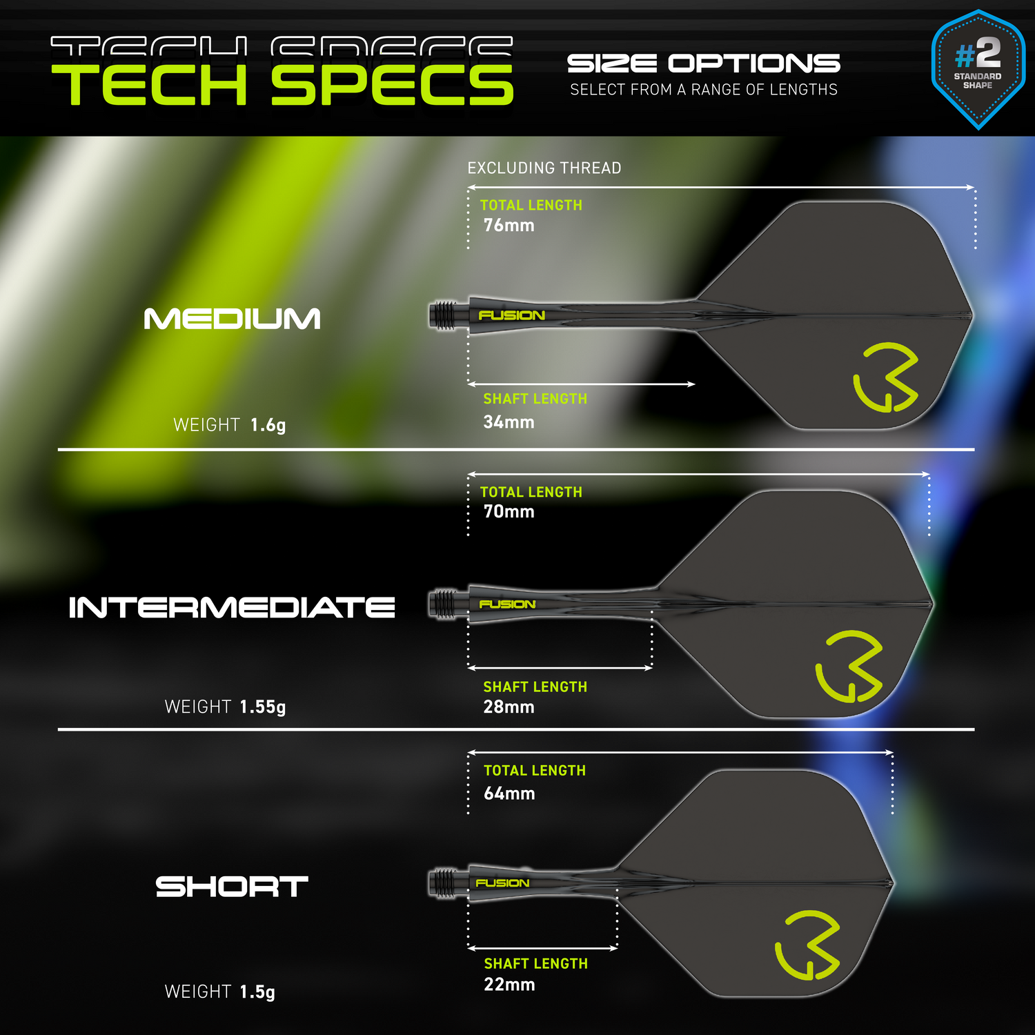 Winmau MvG Fusion - integroitu varsi ja sulka