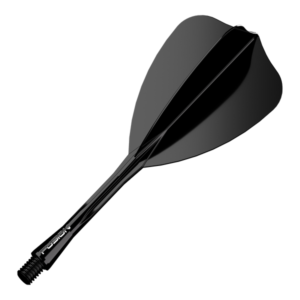 Winmau Fusion Arrow Shape Medium musta - integroitu varsi ja sulka