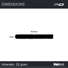 Winmau MvG Adrenalin 22 g 90 % tungsten darts-tikat