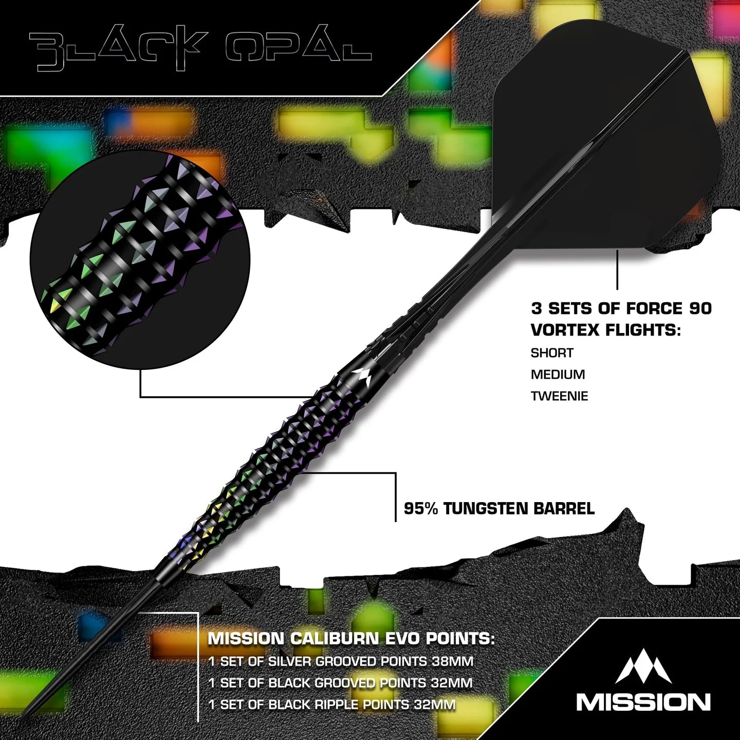 Mission Black Opal 24g 95% tungsten Premium