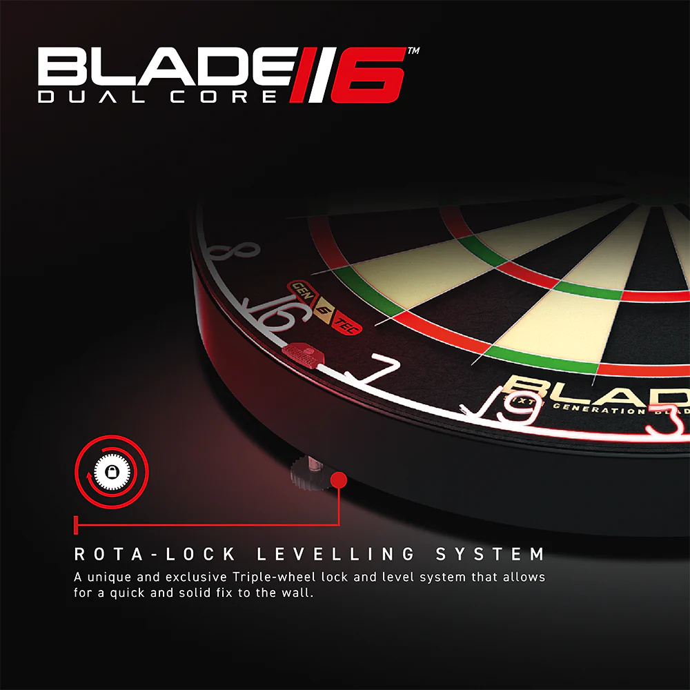 Winmau Blade 6 Dual Core + Bull's Lumo 2 valo ja surround – paketti