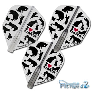 Cosmo Darts Fit Flight Air Shape I love Cats sulat
