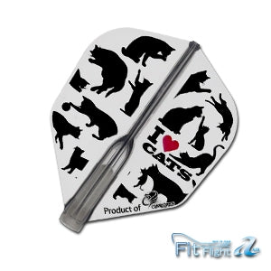Cosmo Darts Fit Flight Air Shape I love Cats sulat