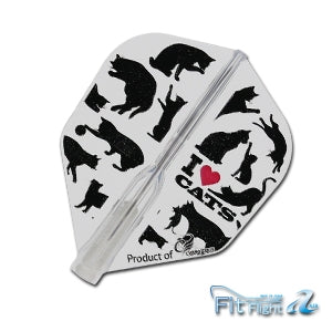 Cosmo Darts Fit Flight Air Shape I love Cats sulat