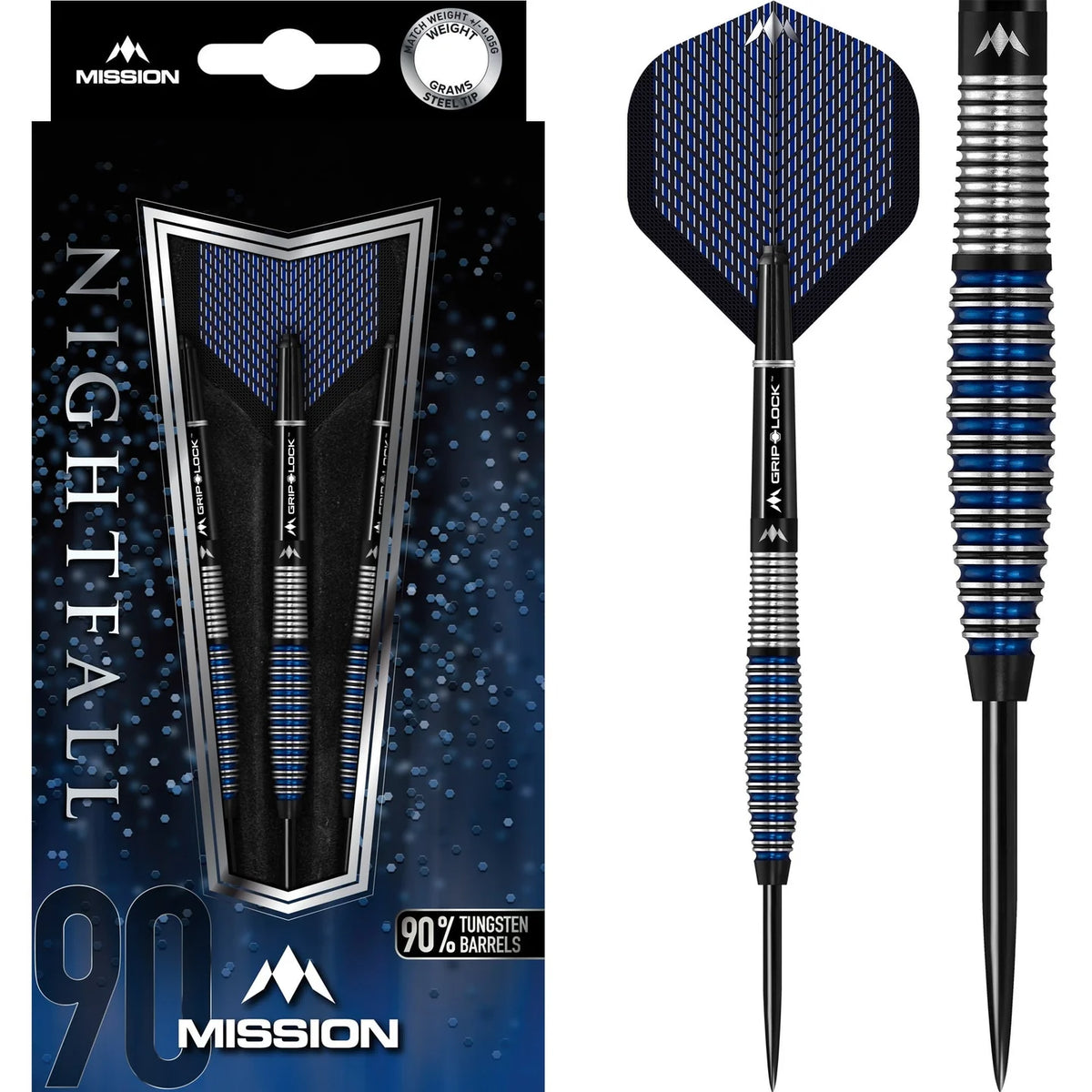 Mission Nightfall M4 Curved 22 g 90 % tungsten darts-tikat