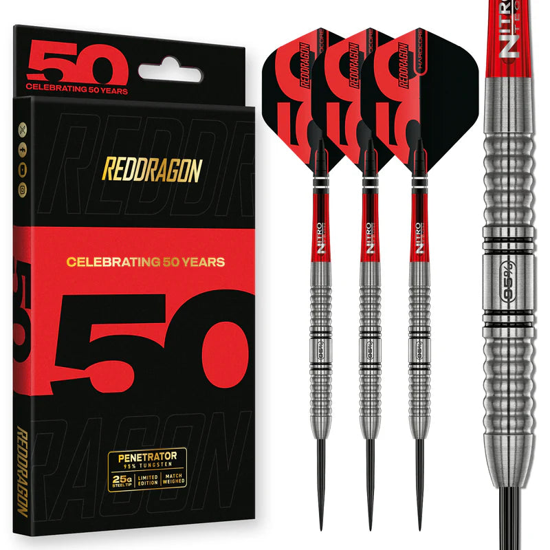 Red Dragon 50-vuotisjuhlamalli Penetrator 1  25g 95% Tungsten