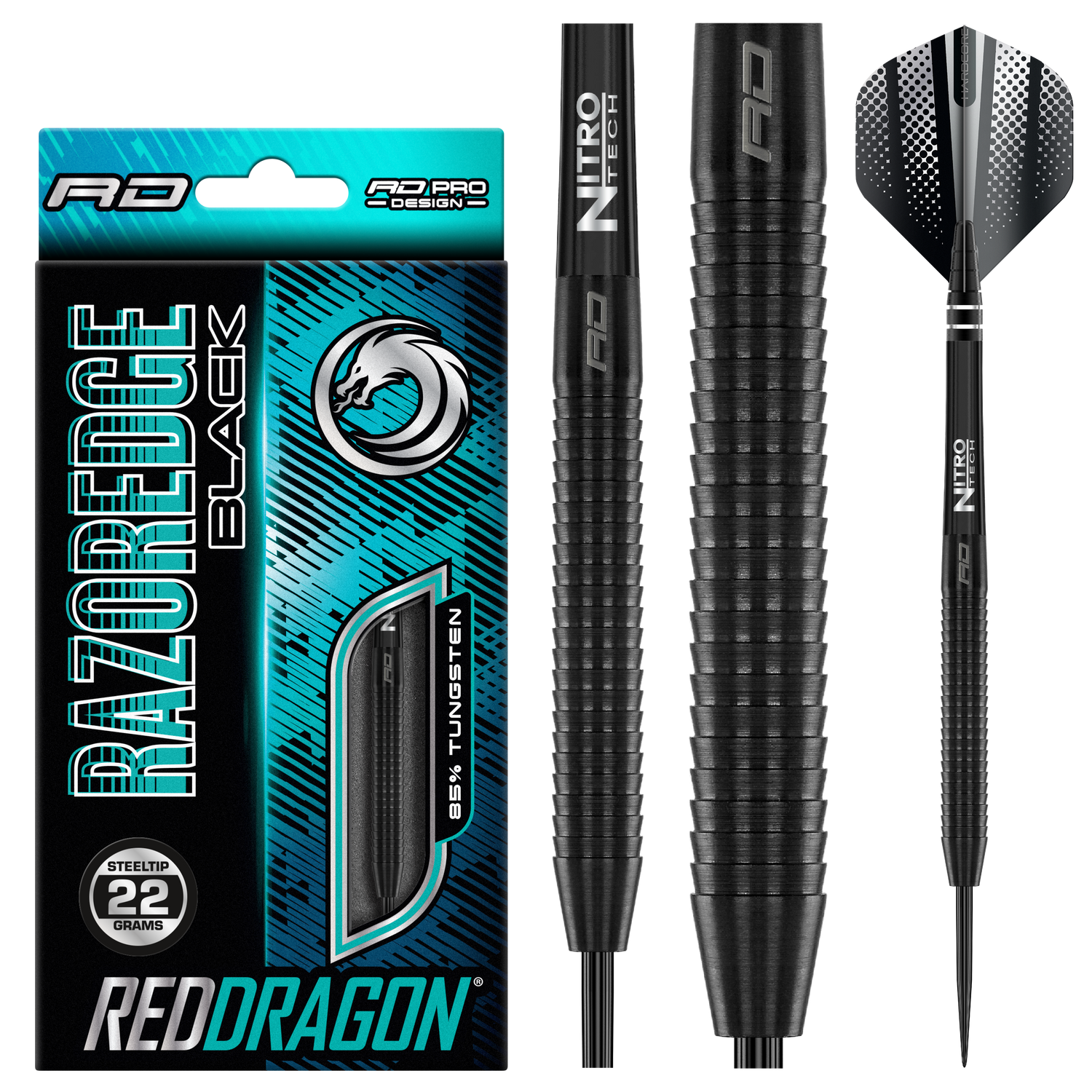 Red Dragon Razor Edge Black 22g 85% Tungsten