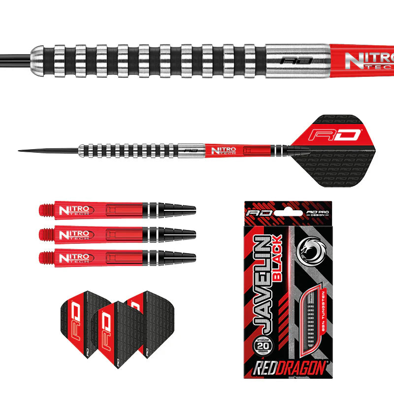 Red Dragon Javelin Black 26g 85% Tungsten