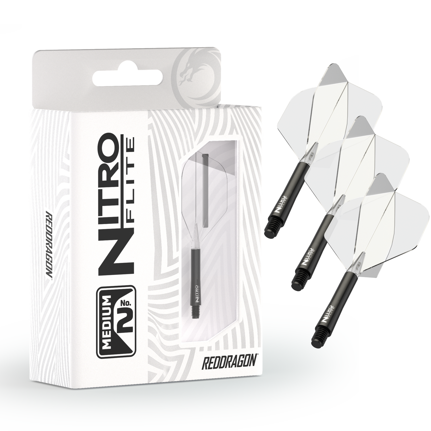 Red Dragon Nitro Flite medium - integroitu varsi ja sulka