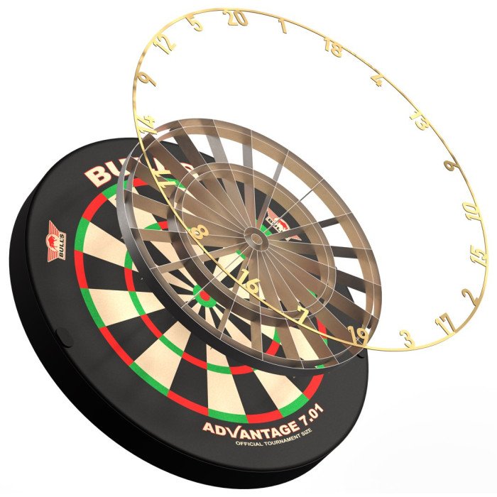 Bull's 701 Advantage taulu + Lumo 2 - surround valolla - Premium setti