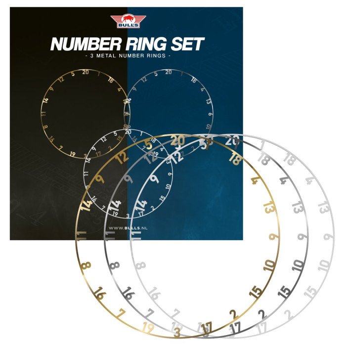 Bull's metal Number ring set - 3 osaa