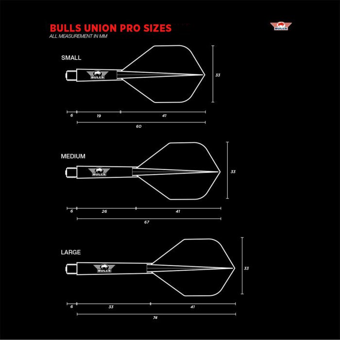 Bull's Union Pro Long punainen - integroitu varsi ja sulka