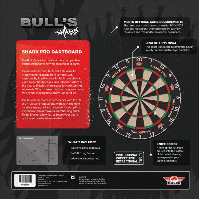 NEW! Bull's Shark Pro 2026 Dartboard