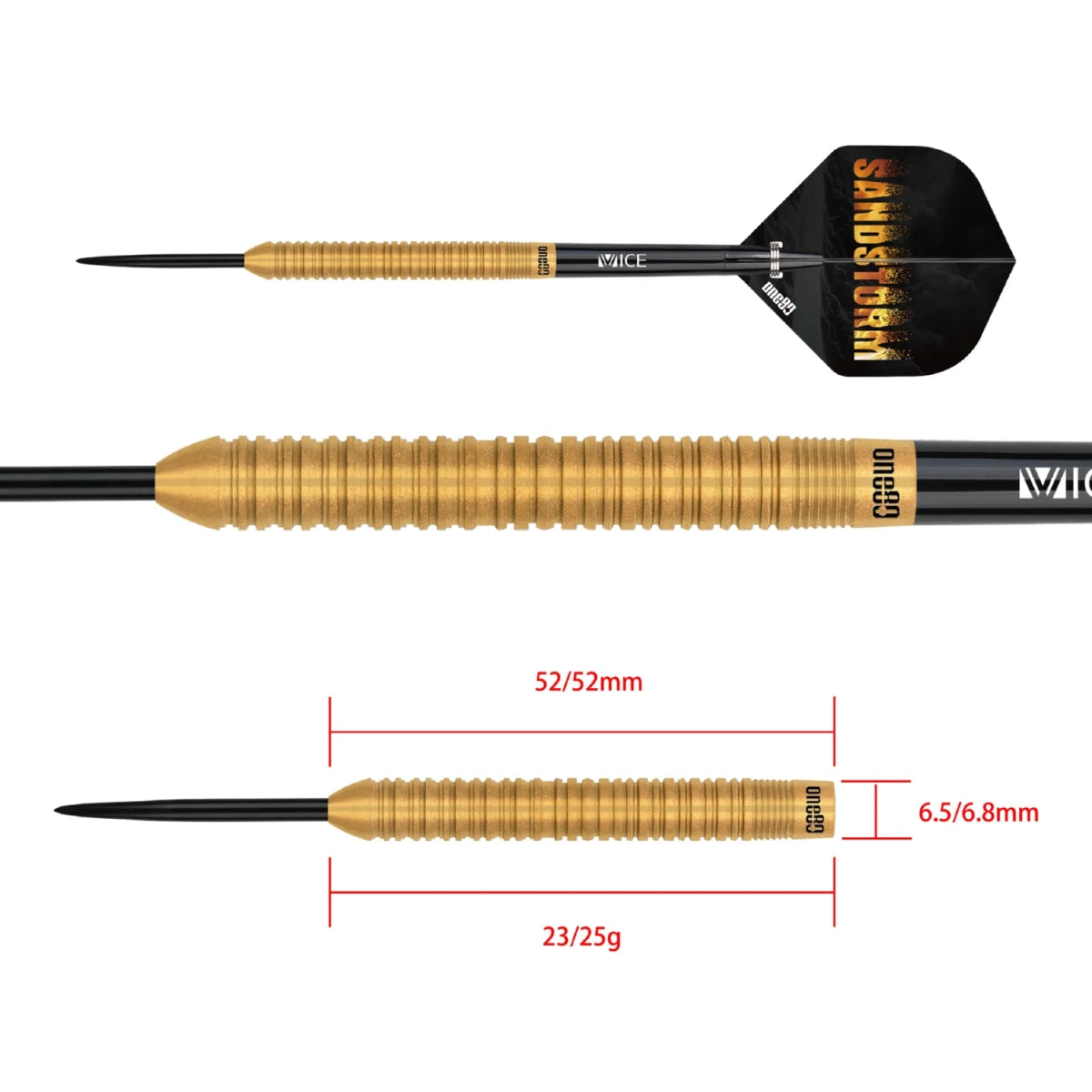 One80 Sandstorm S4 90 % tungsten-tikat – 25 g