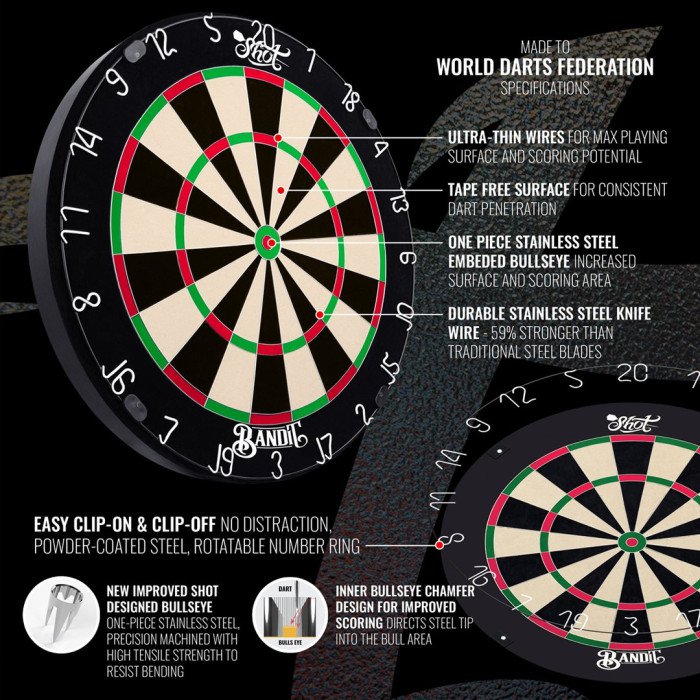 Shot Bandit Professional dart board