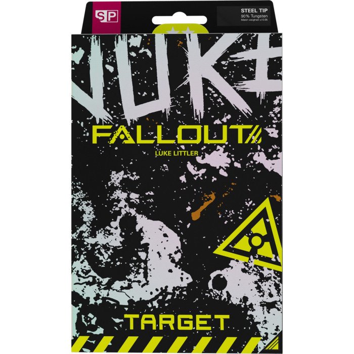 Target Luke Littler Nuke Fallout 90% Swiss Point steeltip -darts-setti