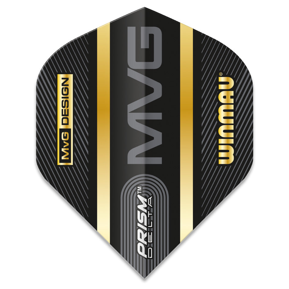 Winmau Prism Delta MvG Black Gold sulat